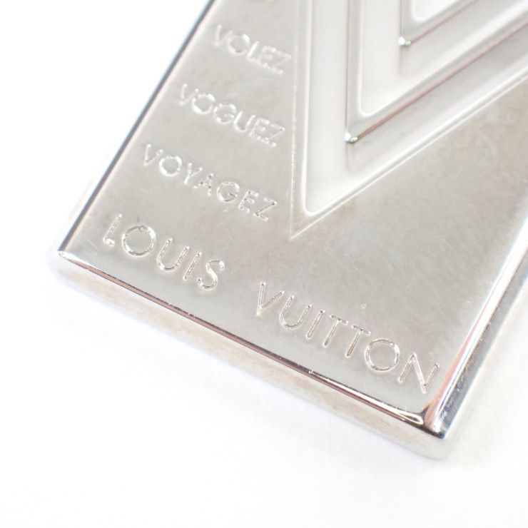 Louis Vuitton Pendant Necklace Vvv Silver Metal Triple V — view 6