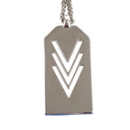Louis Vuitton Pendant Necklace Vvv Silver Metal Triple V — view 3