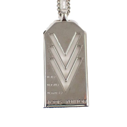 Louis Vuitton Pendant Necklace Vvv Silver Metal Triple V — view 2