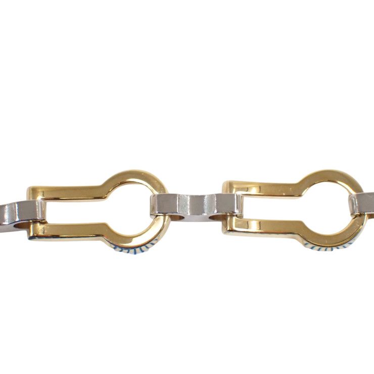 Louis Vuitton Choker Chain Necklace Gold Silver Metal — view 3