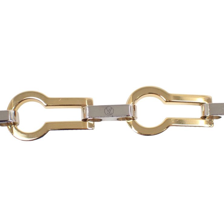 Louis Vuitton Choker Chain Necklace Gold Silver Metal — view 2