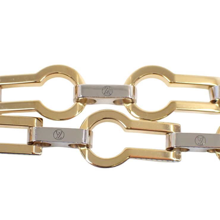 Louis Vuitton Choker Chain Necklace Gold Silver Metal — view 4