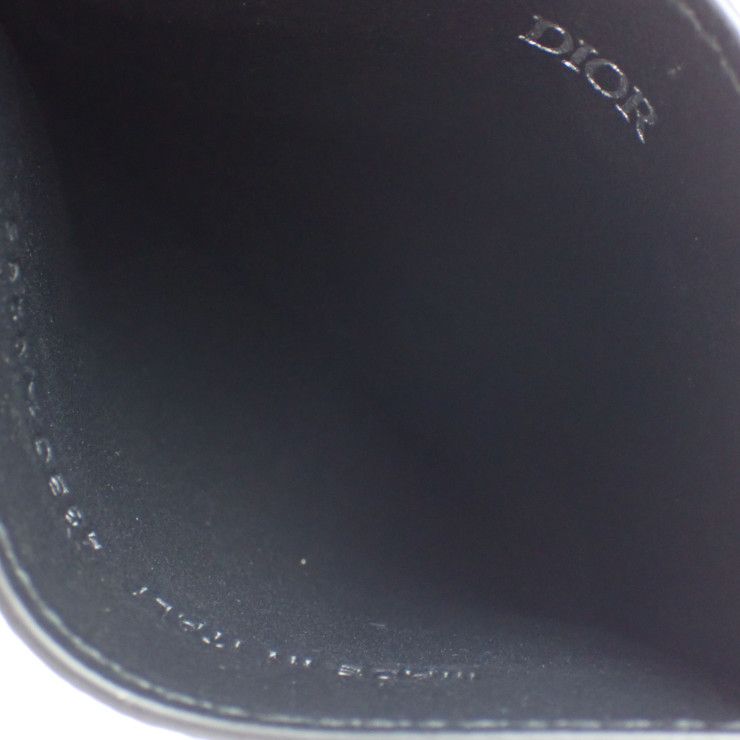 Dior Card Case Gravity Holder Black Calfskin — view 4