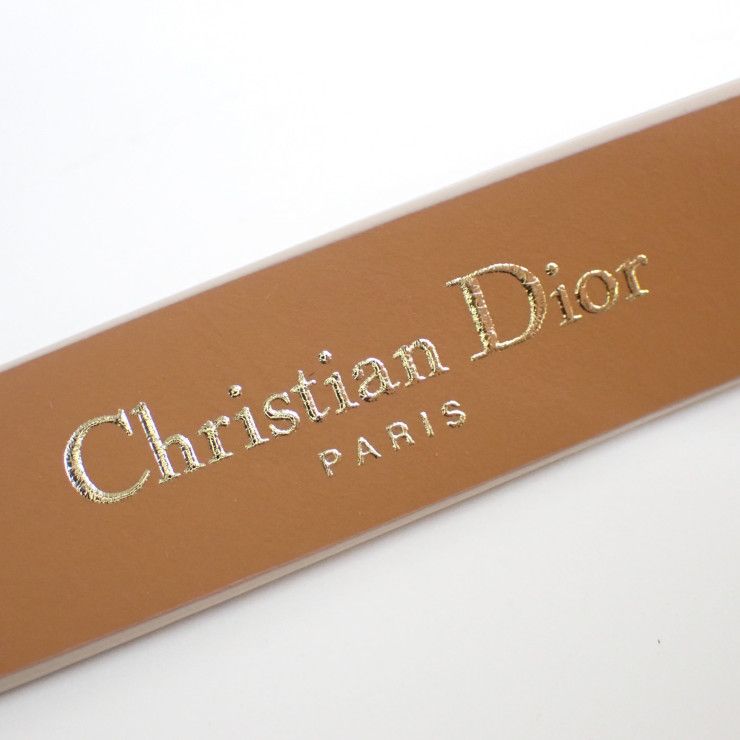 Dior Bracelet 30 Montaigne Beige Leather Gold Double — view 7
