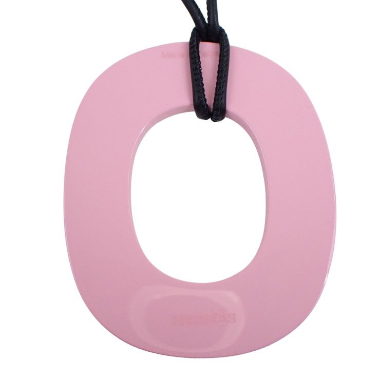 Hermes Pendant Necklace Isum Pop PM Brown Pink Lacquer Wood — view 3