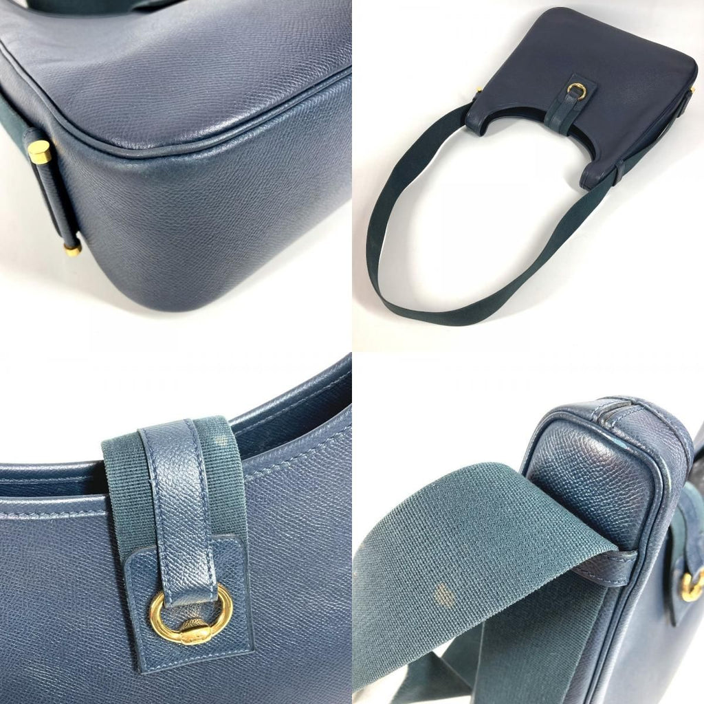 Hermes Shoulder Bag Saco Courchevel Navy — view 7