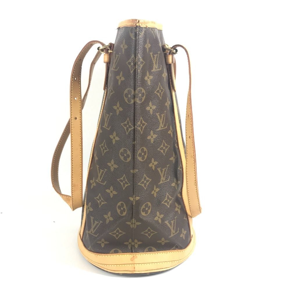 Louis Vuitton Shoulder Bag Bucket GM Monogram Canvas Brown — view 4