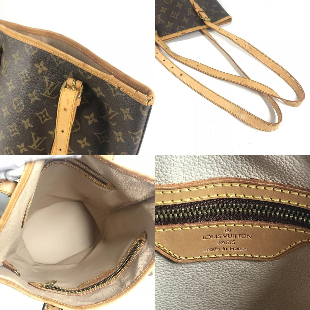 Louis Vuitton Shoulder Bag Bucket GM Monogram Canvas Brown — view 7