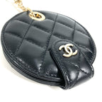 Chanel Key Holder Logo CC Quilted Leather Black — view 3