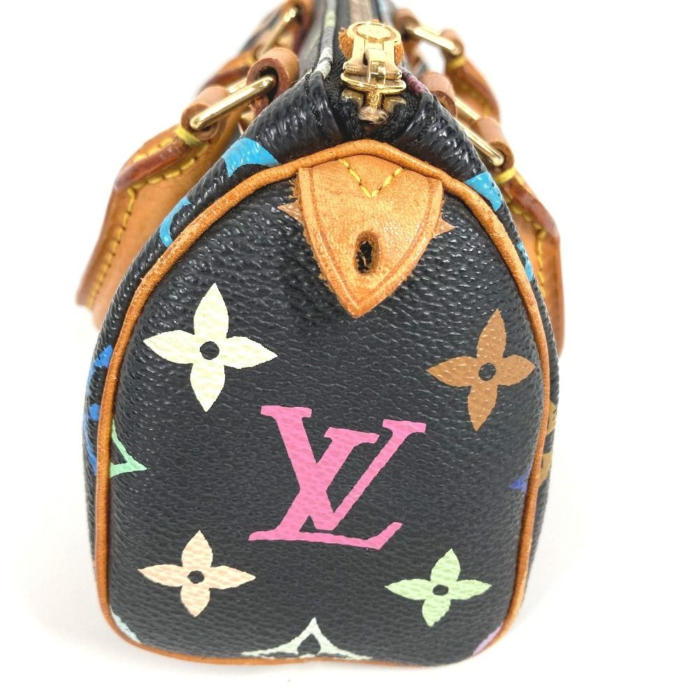 Louis Vuitton Handbag Mini Speedy Monogram Multicolor Canvas Noir Black — view 2