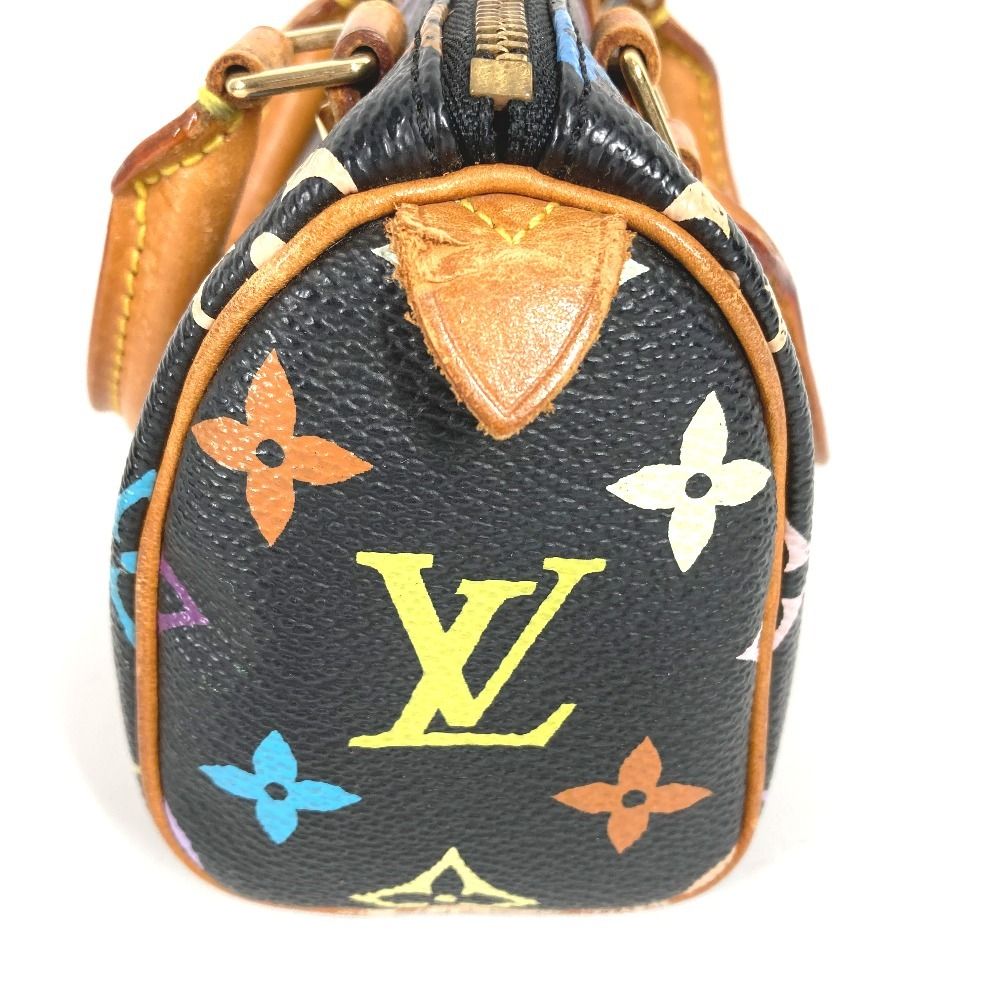 Louis Vuitton Handbag Mini Speedy Monogram Multicolor Canvas Noir Black — view 5
