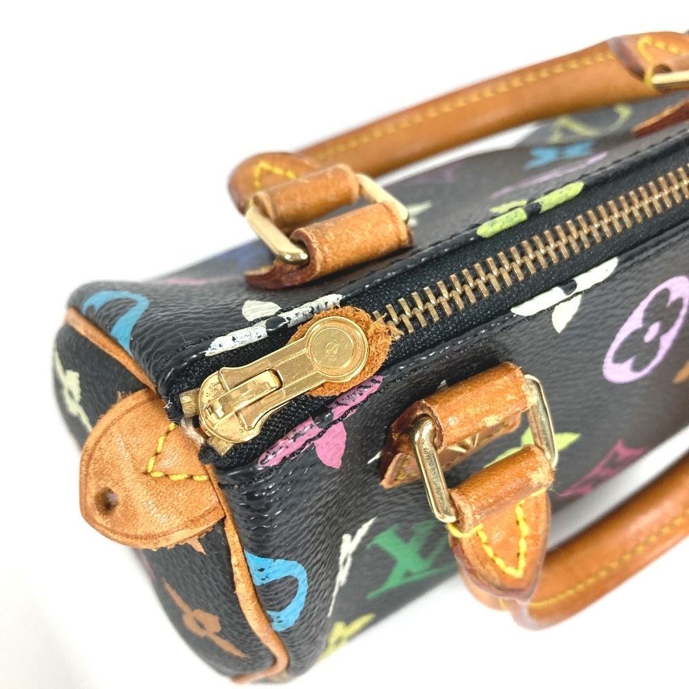 Louis Vuitton Handbag Mini Speedy Monogram Multicolor Canvas Noir Black — view 3