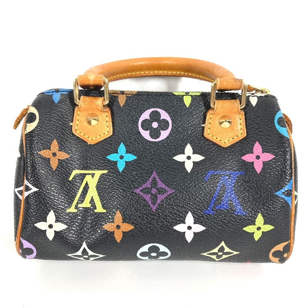 Louis Vuitton Handbag Mini Speedy Monogram Multicolor Canvas Noir Black — view 6