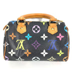 Louis Vuitton Handbag Mini Speedy Monogram Multicolor Canvas Noir Black — view 6