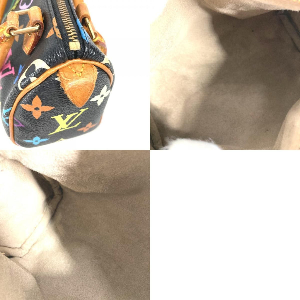Louis Vuitton Handbag Mini Speedy Monogram Multicolor Canvas Noir Black — view 9
