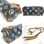 Louis Vuitton Handbag Mini Speedy Monogram Multicolor Canvas Noir Black — view 8