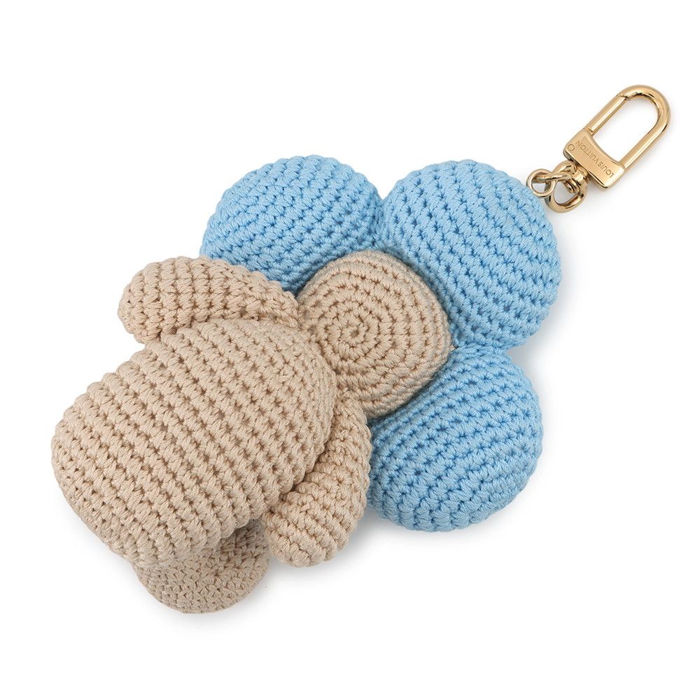 Louis Vuitton Bag Charm My Vivienne Crochet Blue-beige — view 3