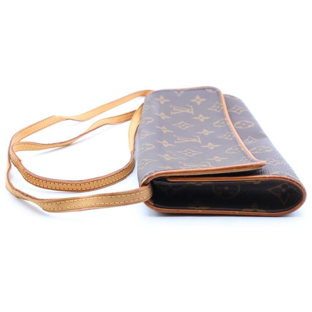 Louis Vuitton Monogram Pochette Twin GM Shoulder Bag Mini Brown — view 3