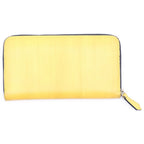 Fendi Bicolor Logo Leather Round Zip Wallet Yellow — view 2