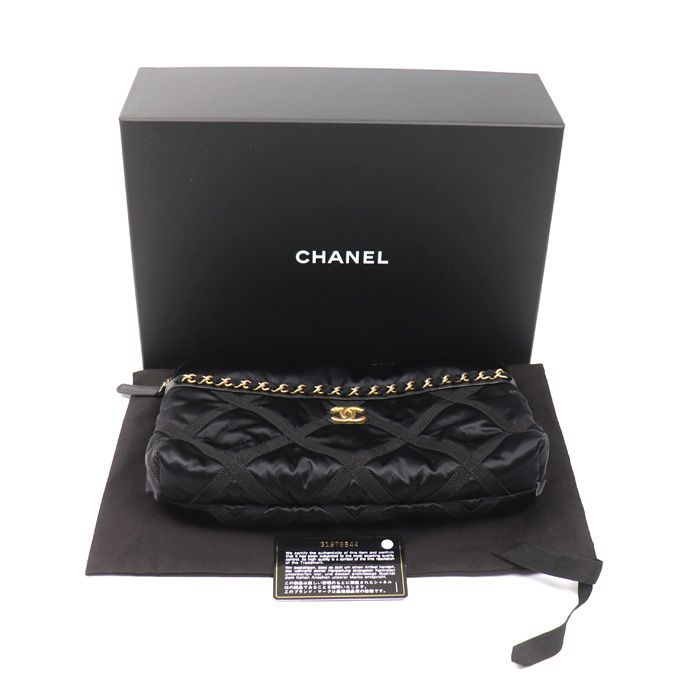 Chanel Quilted Grosgrain 2-Way Tote Black — view 9