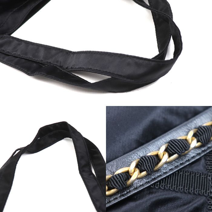 Chanel Quilted Grosgrain 2-Way Tote Black — view 7