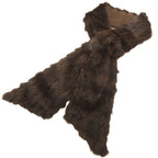 Fendi Tippet Scarf Rabbit Fur Silk Brown — view 6