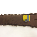 Fendi Tippet Scarf Rabbit Fur Silk Brown — view 2