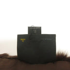 Fendi Tippet Scarf Rabbit Fur Silk Brown — view 5