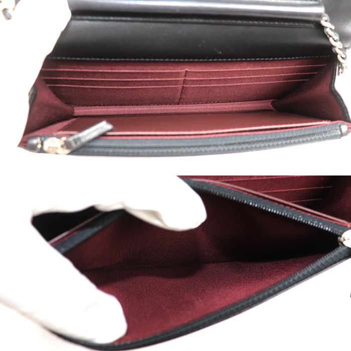 Chanel Chain Wallet Lambskin Shoulder Bag Black — view 5