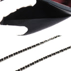 Chanel Chain Wallet Lambskin Shoulder Bag Black — view 6