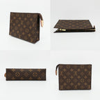 Louis Vuitton Trio Posh Toilette LV Monogram Pouch Brown Gold — view 4