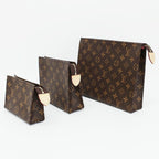 Louis Vuitton Trio Posh Toilette LV Monogram Pouch Brown Gold — view 9