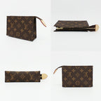 Louis Vuitton Trio Posh Toilette LV Monogram Pouch Brown Gold — view 6