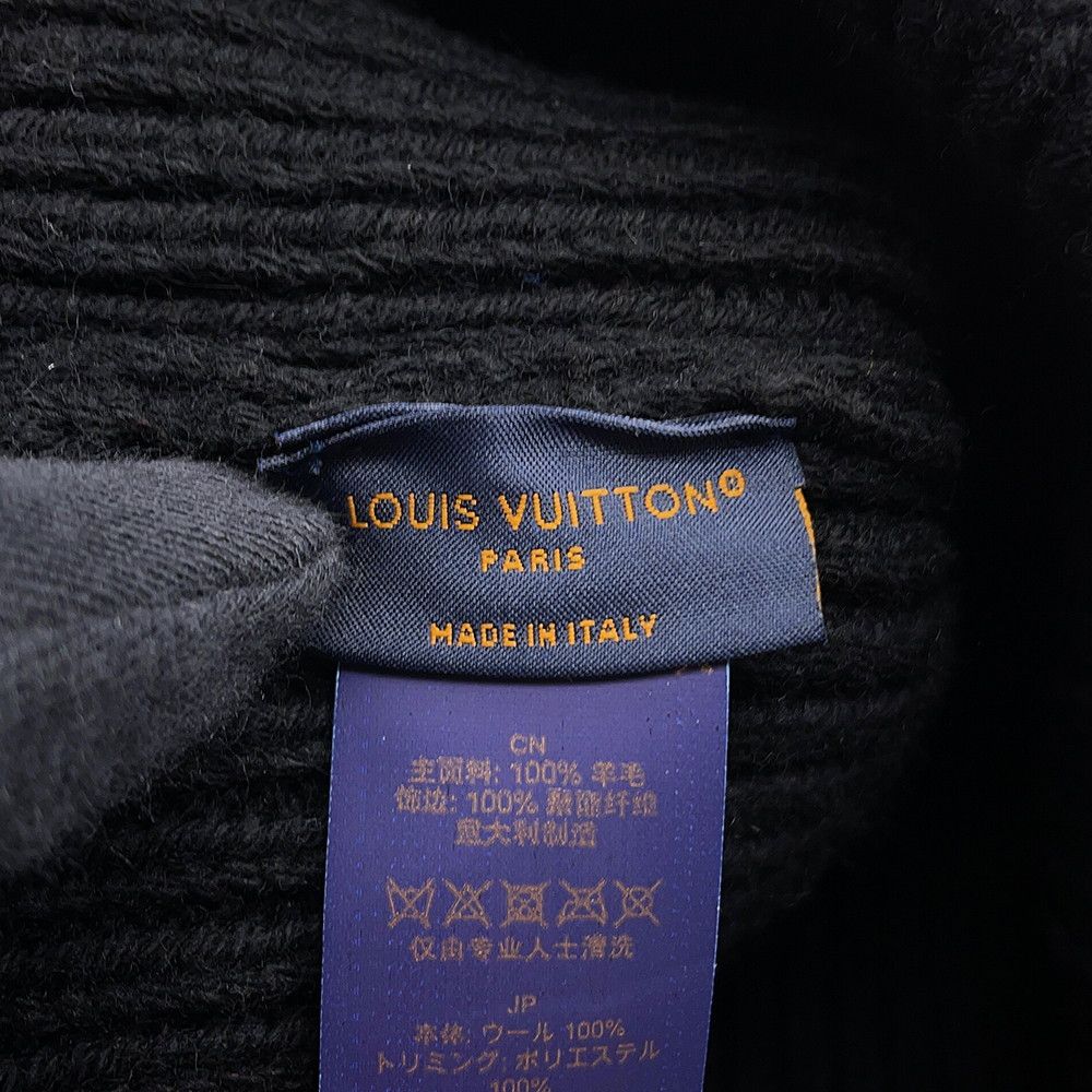 Louis Vuitton Knit Hat Beanie LV Headline Wool Noir Black — view 7
