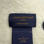 Louis Vuitton Scarf Monogram Blast Knit Black White Noir — view 7
