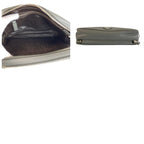 Prada Saffiano Gray Silver Leather Clutch — view 9