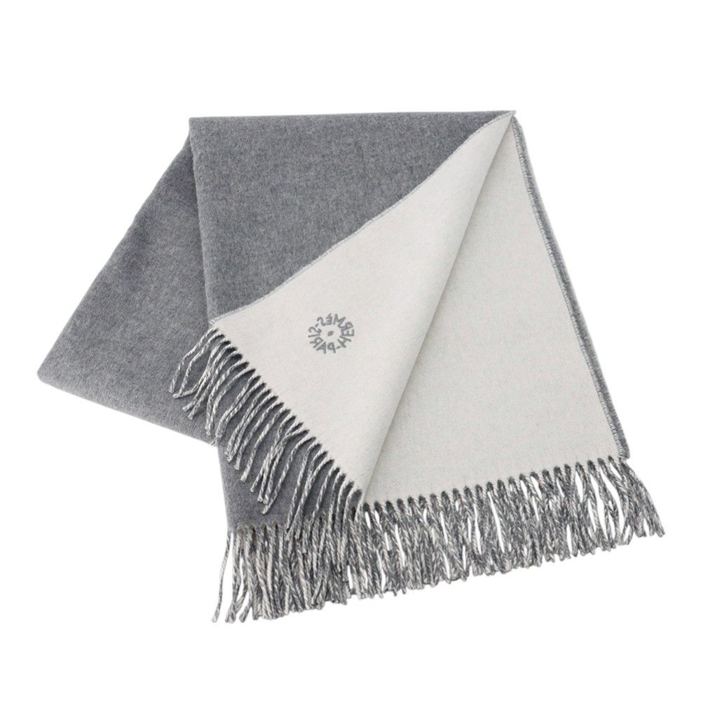 Hermes Scarf Double Face Green Flannel Cote D'ivoire Shawl — view 2
