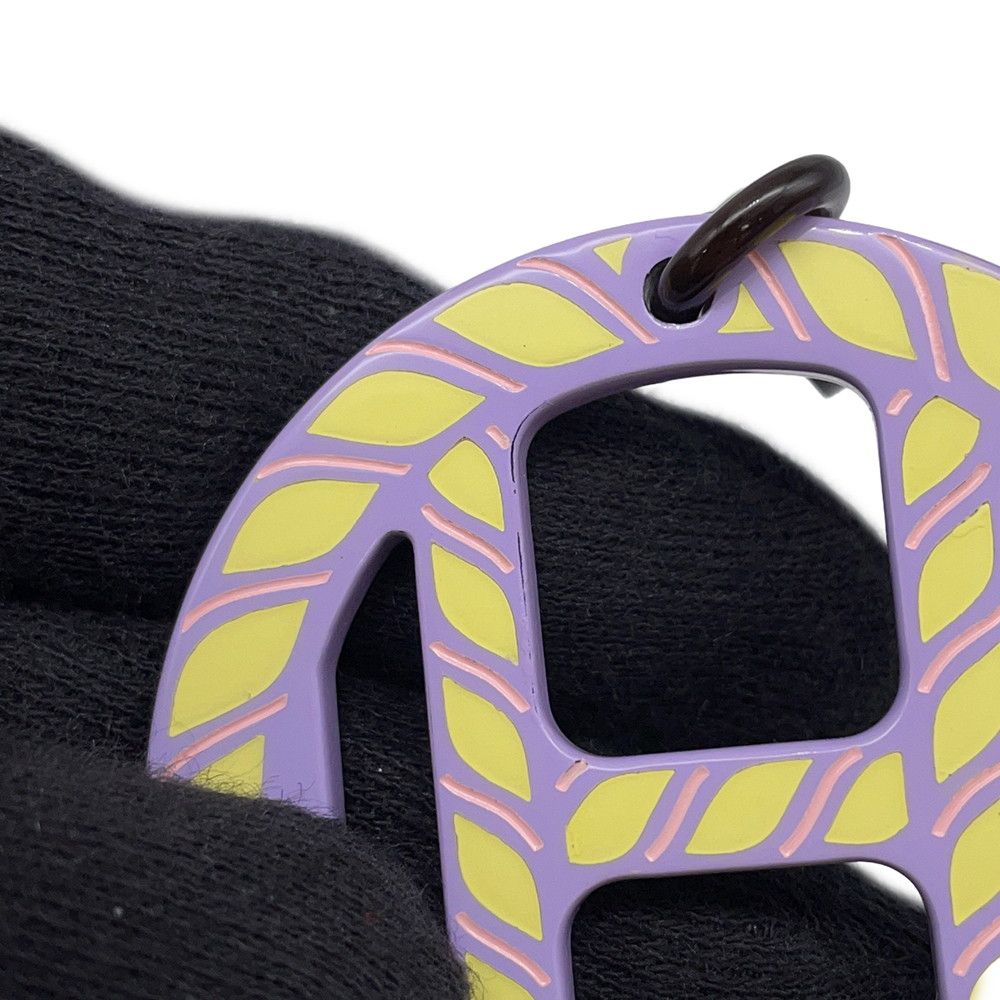 Hermes Earrings Equipe Nautic Buffalo Horn Lavender-yellow — view 6