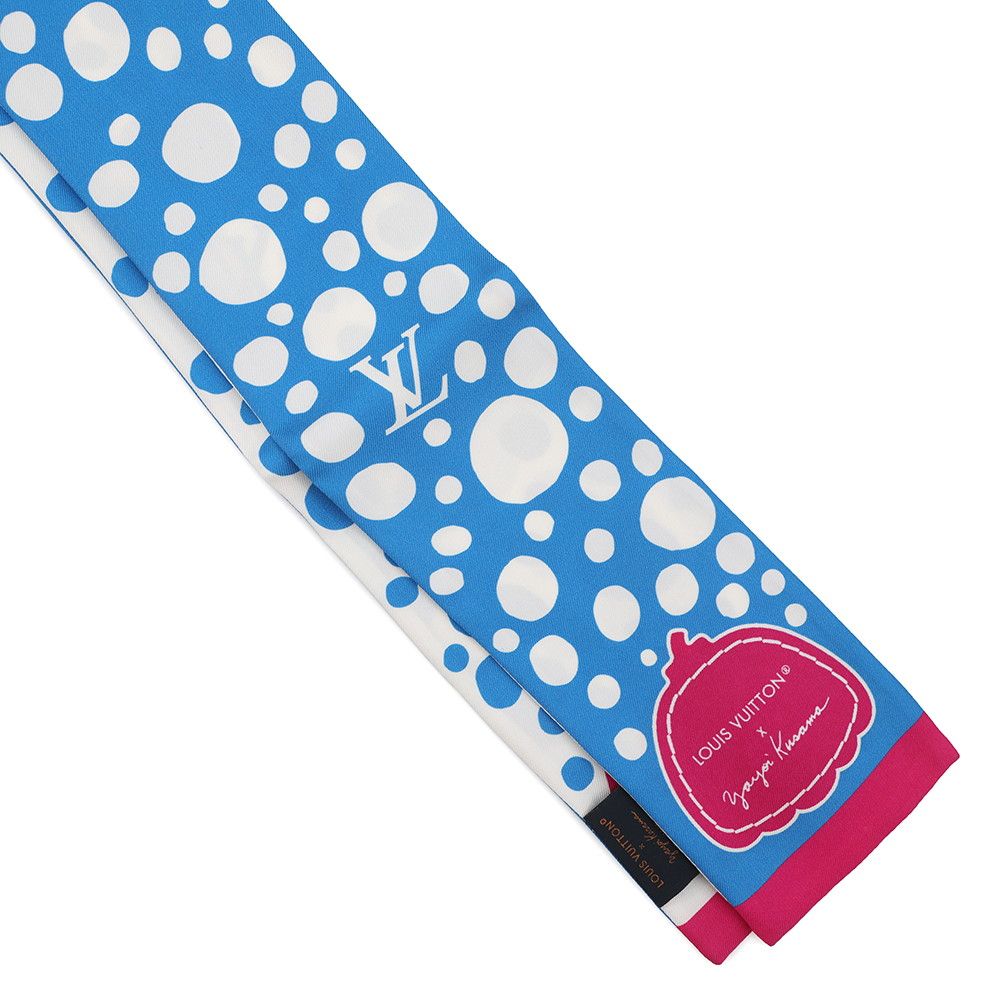 Louis Vuitton Scarf Bandeau Infinity Dot LV Yk Silk White Yayoi Kusama — view 4