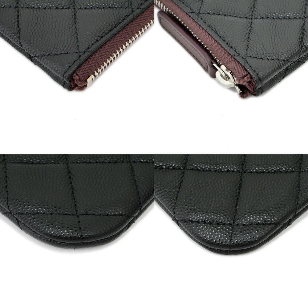 Chanel Classic Small Zip Pouch Black Silver — view 5