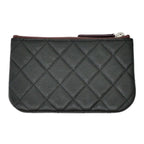 Chanel Classic Small Zip Pouch Black Silver — view 2