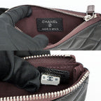 Chanel Classic Small Zip Pouch Black Silver — view 7