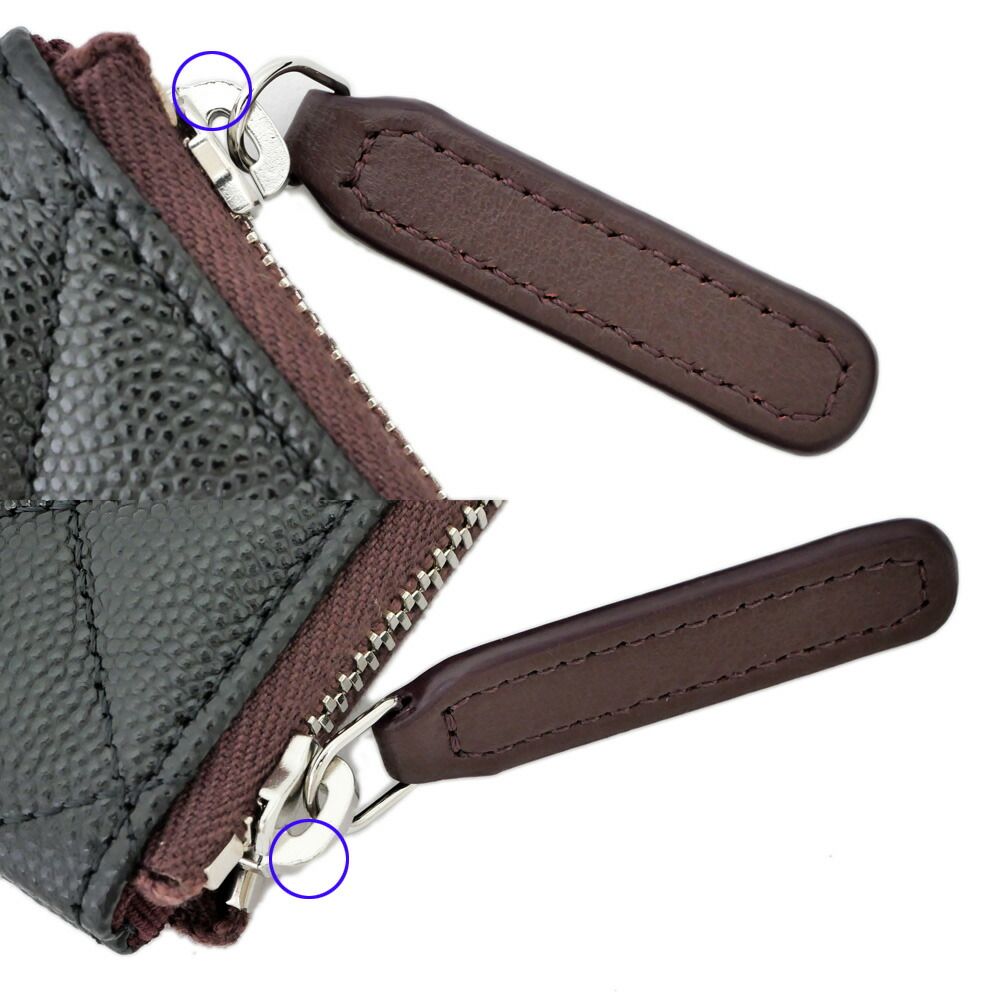Chanel Classic Small Zip Pouch Black Silver — view 9