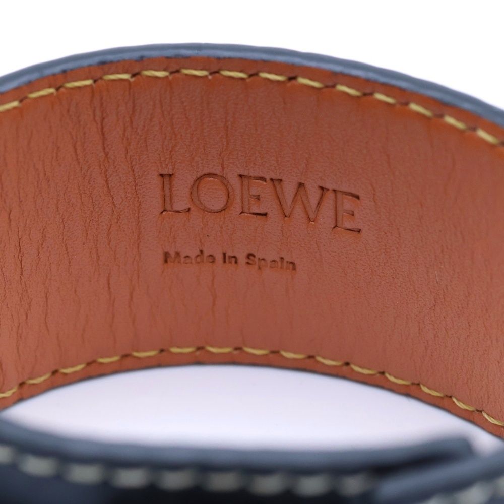 Loewe Anagram Leather Bracelet Black — view 5