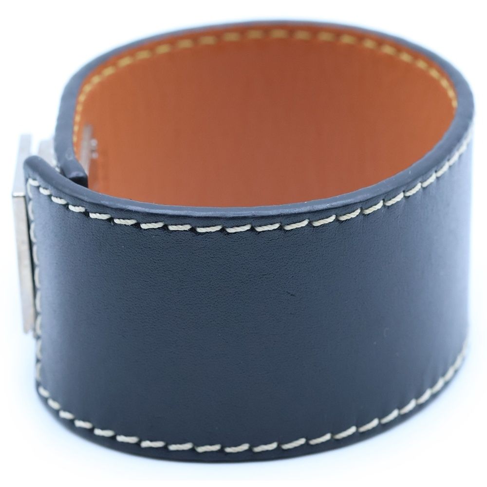 Loewe Anagram Leather Bracelet Black — view 4