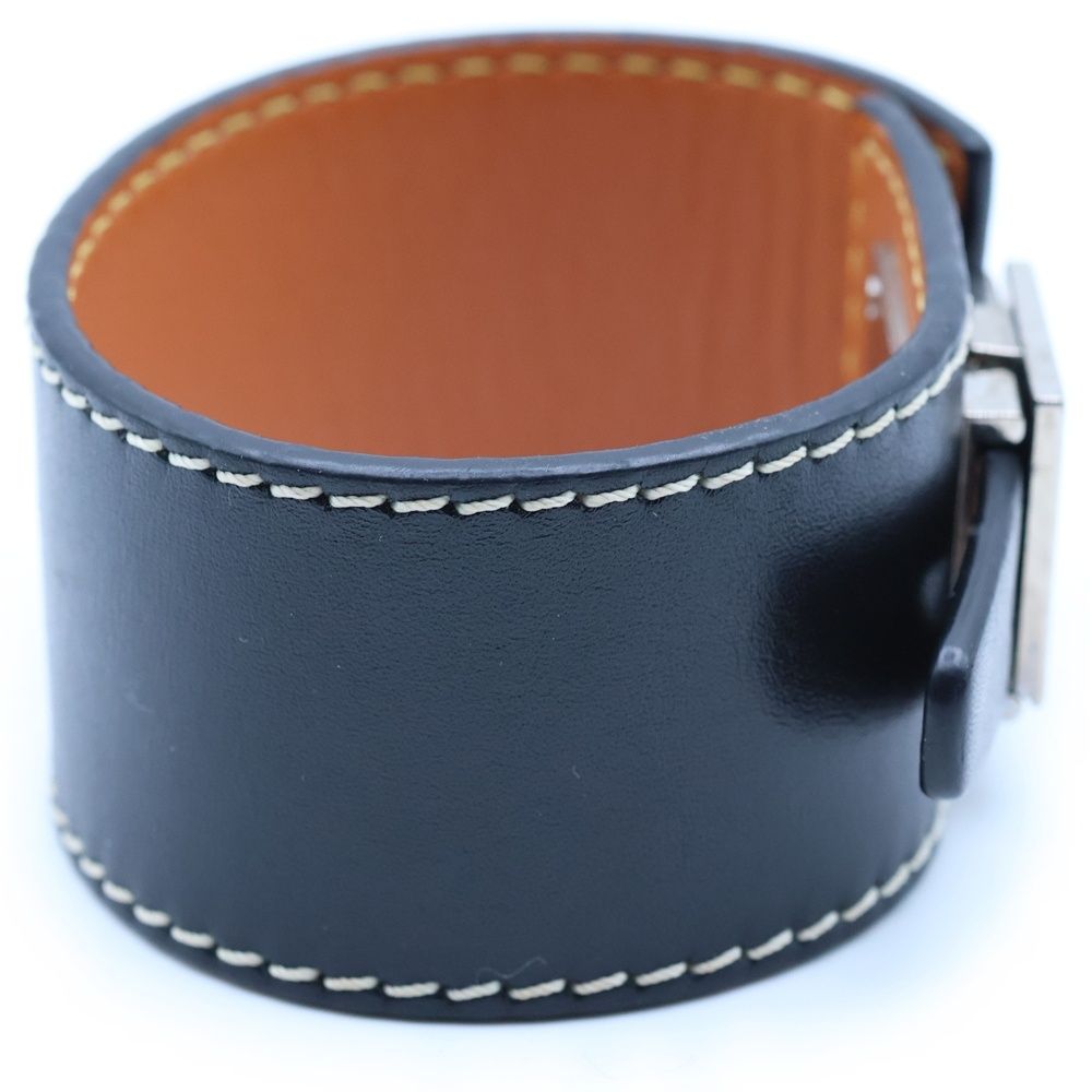 Loewe Anagram Leather Bracelet Black — view 3