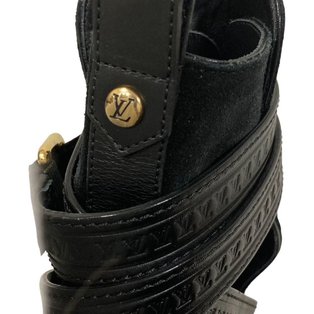 Louis Vuitton Wedge Sole Belt Design Suede Boots 34.5 — view 7