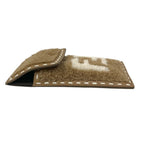 Fendi Shearling Different Materials Mix Phone Pouch Brown — view 3