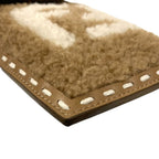 Fendi Shearling Different Materials Mix Phone Pouch Brown — view 4