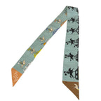 Hermes Parade Twilly Silk Scarf Light Blue — view 2